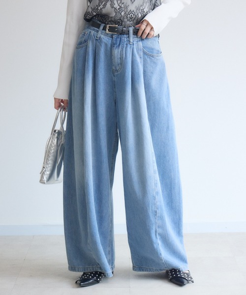 Paradise Picnic(パラダイスピクニック)の「TRANOI. カーブカラーデニムパンツ(デニムパンツ・レディース・カーキ/ブルー・SMALL/MEDIUM)」の16枚目の写真