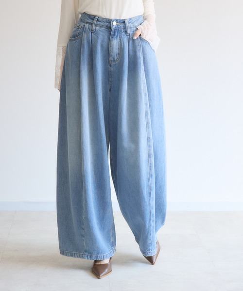 Paradise Picnic(パラダイスピクニック)の「TRANOI. カーブカラーデニムパンツ(デニムパンツ・レディース・カーキ/ブルー・SMALL/MEDIUM)」の17枚目の写真