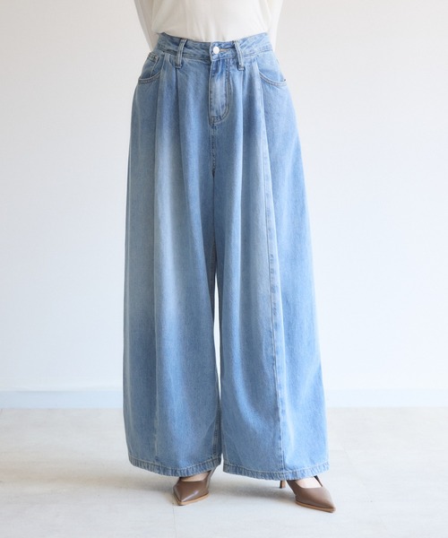 Paradise Picnic(パラダイスピクニック)の「TRANOI. カーブカラーデニムパンツ(デニムパンツ・レディース・カーキ/ブルー・SMALL/MEDIUM)」の18枚目の写真