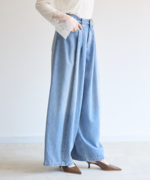 Paradise Picnic(パラダイスピクニック)の「TRANOI. カーブカラーデニムパンツ(デニムパンツ・レディース・カーキ/ブルー・SMALL/MEDIUM)」の19枚目の写真