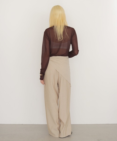 cheriella(シェリエラ)の「【cheriella】スカーフ付きレイヤードスラックス SCARF LAYERED SLACKS(スラックス・レディース・チャコールグレー/ベージュ・FREE)」の20枚目の写真