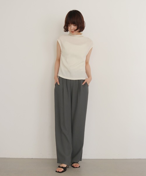 cheriella(シェリエラ)の「【cheriella】スカーフ付きレイヤードスラックス SCARF LAYERED SLACKS(スラックス・レディース・チャコールグレー/ベージュ・FREE)」の10枚目の写真