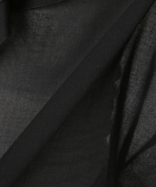 B.C STOCK(ベーセーストック)の「手洗い可 / SHEER CHECK FRILL ブラウス(シャツ/ブラウス・レディース・ブラック系その他/チョコ/ブラック・FREE)」の9枚目の写真