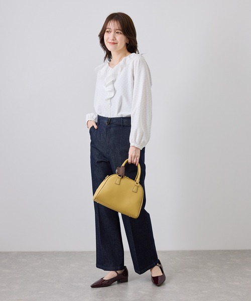 ROPE' PICNIC(ロペピクニック)の「レース使いラッフルフリルブラウス/UVカット・吸水速乾・接触冷感(シャツ/ブラウス・レディース・イエロー/ホワイト/ホワイト系その他/ブラック系その他・FREE)」の22枚目の写真
