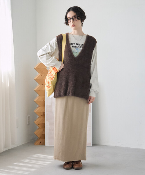 FREAK'S STORE(フリークスストア)の「裏毛スカート(スカート・レディース・グレー/チャコールグレー/ベージュ・フリ-)」の21枚目の写真