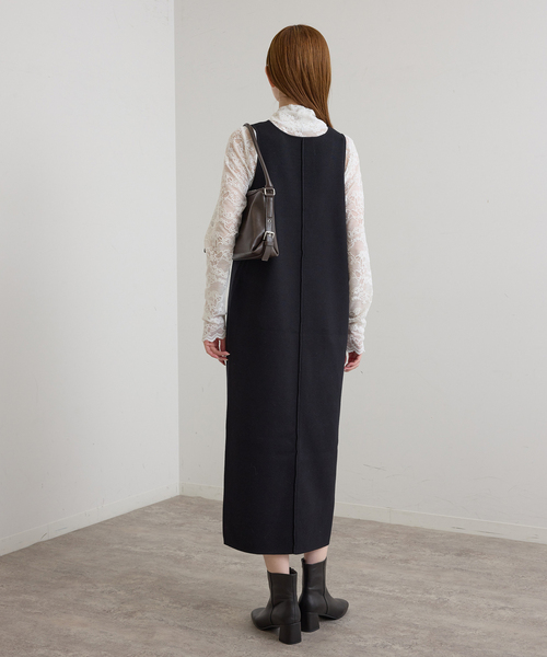U by SPICK&SPAN(ユーバイスピックアンドスパン)の「2WAYニットロングワンピース(ワンピース・レディース・ブラック/ベージュ・FREE)」の5枚目の写真