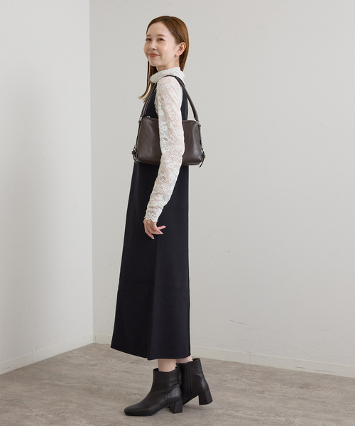 U by SPICK&SPAN(ユーバイスピックアンドスパン)の「2WAYニットロングワンピース(ワンピース・レディース・ブラック/ベージュ・FREE)」の6枚目の写真
