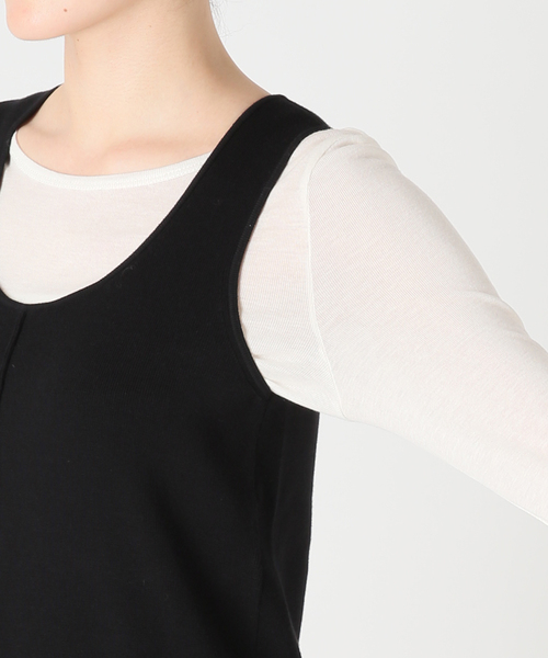 U by SPICK&SPAN(ユーバイスピックアンドスパン)の「2WAYニットロングワンピース(ワンピース・レディース・ブラック/ベージュ・FREE)」の19枚目の写真