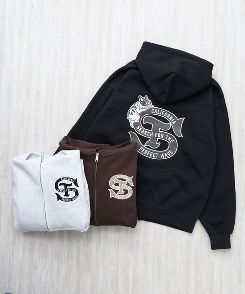 The Endless Summer(エンドレスサマー)の「TES LOCAL CREW ZIP PARKA / スウェットジップパーカー(パーカー・メンズ・グレー/ブラウン/ブラック・SMALL/MEDIUM/LARGE/X-LARGE)」の4枚目の写真