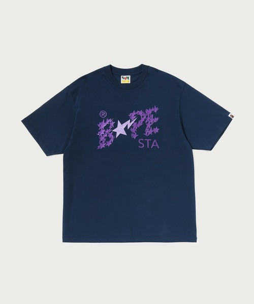 A BATHING APE(アベイシングエイプ)の「METALLIC BAPE STA LOGO RELAXED FIT TEE(Tシャツ/カットソー・メンズ・ホワイト/ネイビー/ブラック・LARGE/XX-LARGE/MEDIUM/SMALL/X-LARGE)」の3枚目の写真