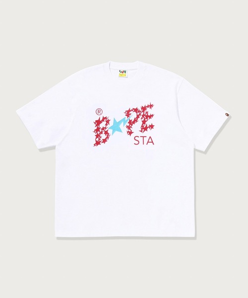 A BATHING APE(アベイシングエイプ)の「METALLIC BAPE STA LOGO RELAXED FIT TEE(Tシャツ/カットソー・メンズ・ホワイト/ネイビー/ブラック・LARGE/XX-LARGE/MEDIUM/SMALL/X-LARGE)」の1枚目の写真