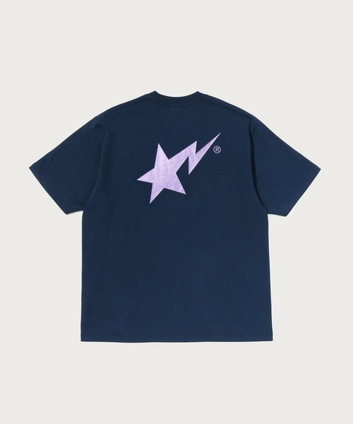 A BATHING APE(アベイシングエイプ)の「METALLIC BAPE STA LOGO RELAXED FIT TEE(Tシャツ/カットソー・メンズ・ホワイト/ネイビー/ブラック・LARGE/XX-LARGE/MEDIUM/SMALL/X-LARGE)」の6枚目の写真