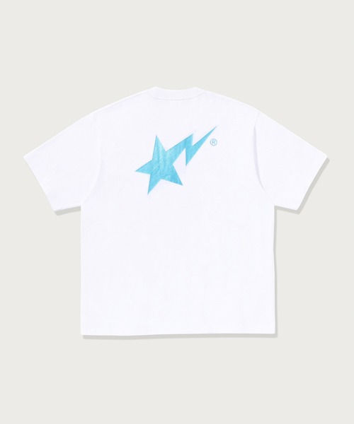 A BATHING APE(アベイシングエイプ)の「METALLIC BAPE STA LOGO RELAXED FIT TEE(Tシャツ/カットソー・メンズ・ホワイト/ネイビー/ブラック・LARGE/XX-LARGE/MEDIUM/SMALL/X-LARGE)」の4枚目の写真