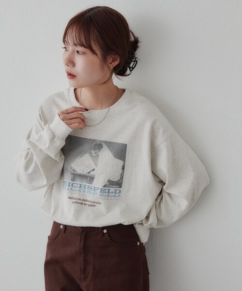 DISCOAT(ディスコート)の「【Enlude】アニマルフォトロンT《ユニセックス》(Tシャツ/カットソー・レディース・オフホワイト/チャコールグレー/ライトベージュ・LARGE/MEDIUM)」の3枚目の写真
