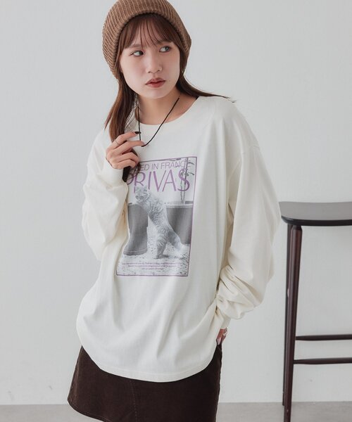 DISCOAT(ディスコート)の「【Enlude】アニマルフォトロンT《ユニセックス》(Tシャツ/カットソー・レディース・オフホワイト/チャコールグレー/ライトベージュ・LARGE/MEDIUM)」の11枚目の写真
