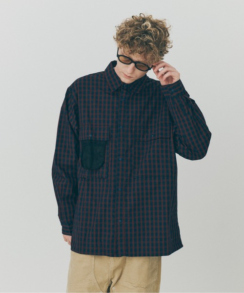 MAISON CLUB(メゾンクラブ)の「【MAISON CLUB】Double Pocket Check Shirt / ダブルポケットチェックシャツ SNF(シャツ/ブラウス・メンズ・グリーン/ブラック/アイボリー・M/L)」の3枚目の写真