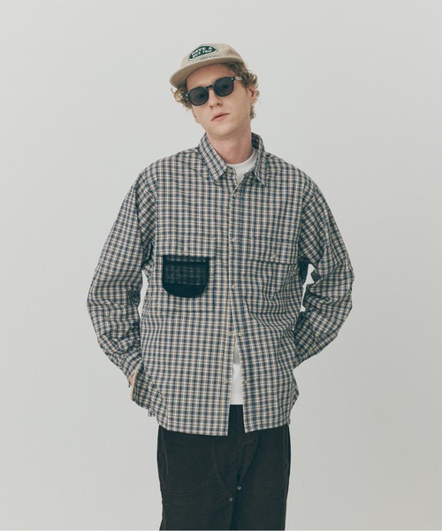 MAISON CLUB(メゾンクラブ)の「【MAISON CLUB】Double Pocket Check Shirt / ダブルポケットチェックシャツ SNF(シャツ/ブラウス・メンズ・グリーン/ブラック/アイボリー・M/L)」の13枚目の写真