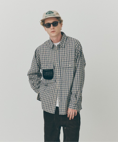 MAISON CLUB(メゾンクラブ)の「【MAISON CLUB】Double Pocket Check Shirt / ダブルポケットチェックシャツ SNF(シャツ/ブラウス・メンズ・グリーン/ブラック/アイボリー・M/L)」の14枚目の写真
