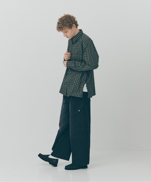 MAISON CLUB(メゾンクラブ)の「【MAISON CLUB】Double Pocket Check Shirt / ダブルポケットチェックシャツ SNF(シャツ/ブラウス・メンズ・グリーン/ブラック/アイボリー・M/L)」の8枚目の写真