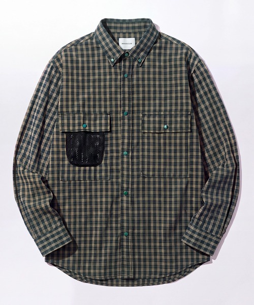 MAISON CLUB(メゾンクラブ)の「【MAISON CLUB】Double Pocket Check Shirt / ダブルポケットチェックシャツ SNF(シャツ/ブラウス・メンズ・グリーン/ブラック/アイボリー・M/L)」の10枚目の写真