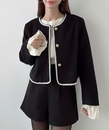 セール】【ZOZO限定カラー】ラクーンブレンドノーカラーニット