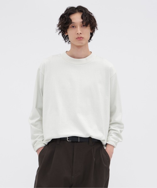 MHL.（エムエイチエル）の「MATTE COTTON JERSEY（Tシャツ/カットソー・メンズ・オフホワイト/グレー/ボルドー・MEDIUM/LARGE）」の2枚目の写真