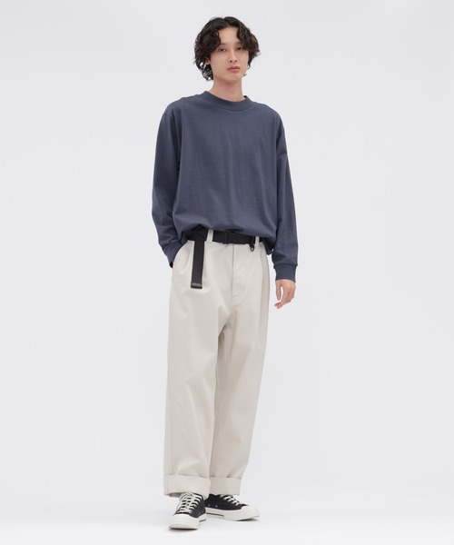 MHL.（エムエイチエル）の「MATTE COTTON JERSEY（Tシャツ/カットソー・メンズ・オフホワイト/グレー/ボルドー・MEDIUM/LARGE）」の8枚目の写真