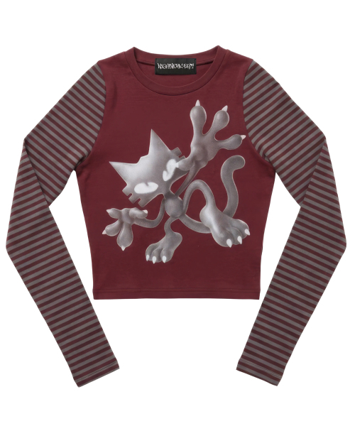 NIGHTWORKDEPT(ナイトワークデプト)の「AFTER HOURS CAT LONG SLEEVE_RED(Tシャツ/カットソー・レディース・その他・FREE)」の1枚目の写真
