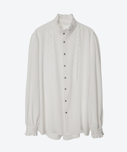 UNTAGE（アンテージ）の「ビクトリアンプリーツフラストランブラウス[ホワイト(MAN)]_UTS-FS09（シャツ/ブラウス・メンズ・その他・FREE）」の4枚目の写真