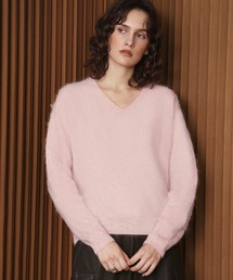 ELFRANK（エルフランク）の「【2026AW】【ウール・カシミヤ・シルク混】Vネックシャギーニットプルオーバー（ニット/セーター）」