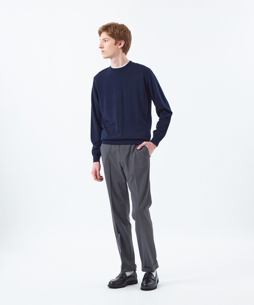 MACKINTOSH PHILOSOPHY(マッキントッシュ フィロソフィー)の「トロッター トラウザーズ【ドレスエクステンション】ツイルストレッチ(その他パンツ・メンズ・ダークネイビー/ブルー系その他7/グレー系その他2・38/42/40)」の4枚目の写真