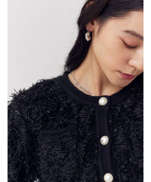 LAGUNAMOON(ラグナムーン)の「カットフリンジニットセットアップ(ワンピース・レディース・アイボリー/ブラック/ブルー・SMALL/MEDIUM)」の5枚目の写真