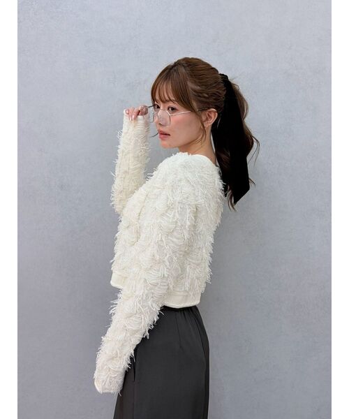 LAGUNAMOON(ラグナムーン)の「カットフリンジニットセットアップ(ワンピース・レディース・アイボリー/ブラック/ブルー・SMALL/MEDIUM)」の17枚目の写真
