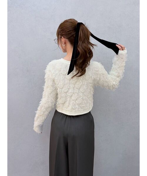 LAGUNAMOON(ラグナムーン)の「カットフリンジニットセットアップ(ワンピース・レディース・アイボリー/ブラック/ブルー・SMALL/MEDIUM)」の18枚目の写真