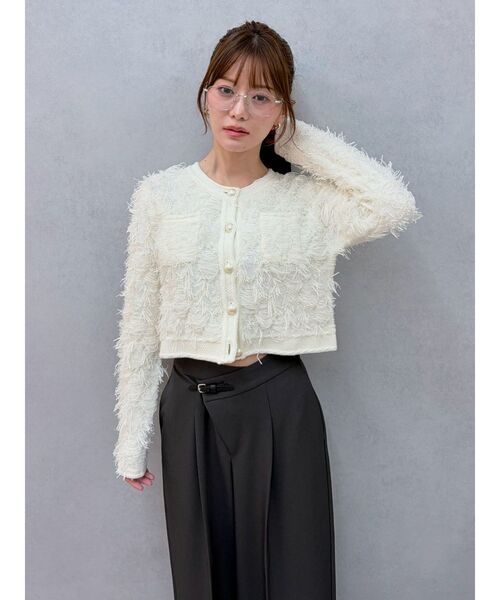 LAGUNAMOON(ラグナムーン)の「カットフリンジニットセットアップ(ワンピース・レディース・アイボリー/ブラック/ブルー・SMALL/MEDIUM)」の19枚目の写真