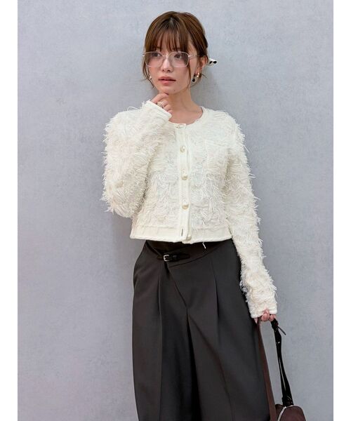LAGUNAMOON(ラグナムーン)の「カットフリンジニットセットアップ(ワンピース・レディース・アイボリー/ブラック/ブルー・SMALL/MEDIUM)」の20枚目の写真