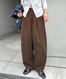 コーデュロイコクーンワイドパンツ