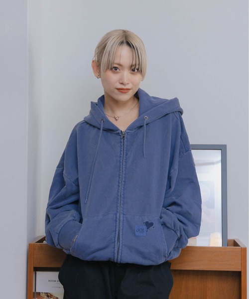 kaoyorinakami(カオヨリナカミ)の「balloon short zip hoodie / バルーンショートジップフーディ(パーカー・メンズ・グレー/ブラウン/ネイビー/レッド/ブルー/ブラック・LARGE/MEDIUM/X-LARGE/SMALL)」の5枚目の写真