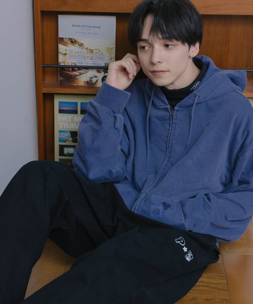 kaoyorinakami(カオヨリナカミ)の「balloon short zip hoodie / バルーンショートジップフーディ(パーカー・メンズ・グレー/ブラウン/ネイビー/レッド/ブルー/ブラック・LARGE/MEDIUM/X-LARGE/SMALL)」の12枚目の写真