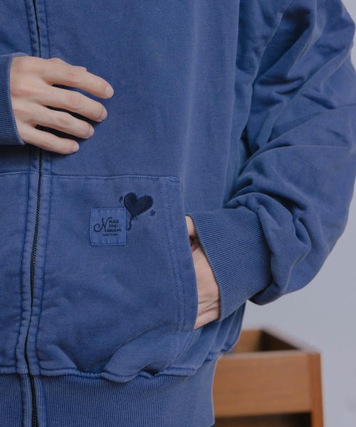 kaoyorinakami(カオヨリナカミ)の「balloon short zip hoodie / バルーンショートジップフーディ(パーカー・メンズ・グレー/ブラウン/ネイビー/レッド/ブルー/ブラック・LARGE/MEDIUM/X-LARGE/SMALL)」の13枚目の写真