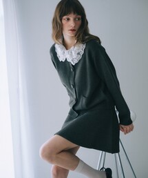 【kariさんコラボ】レース衿カーデ×ミニスカートSET