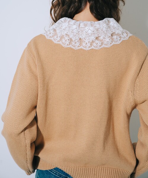 SELFIST(セルフィスト)の「【kariさんコラボ】レース衿カーデ×ミニスカートSET(ワンピース・レディース・ベージュ/チャコールグレー・フリー)」の17枚目の写真
