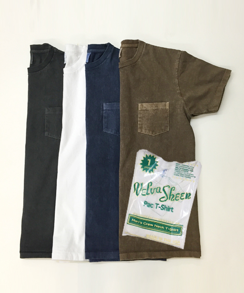 Velva Sheen（ベルバシーン）の「【オープンメルマガ掲載商品】Velva Sheen/ベルバシーン 　ＺＯＺＯ別注カラー　1パック　クルーＴシャツ　（Tシャツ/カットソー・メンズ・ホワイト/ネイビー/ブラック/カーキ・SMALL/LARGE/MEDIUM）」の8枚目の写真