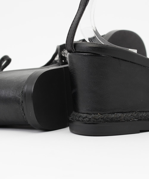 NINE（ナイン）の「レザーレースエスパドリーユ（サンダル・レディース・ネイビー/ブラック/ホワイト・MEDIUM/SMALL/LARGE）」の8枚目の写真