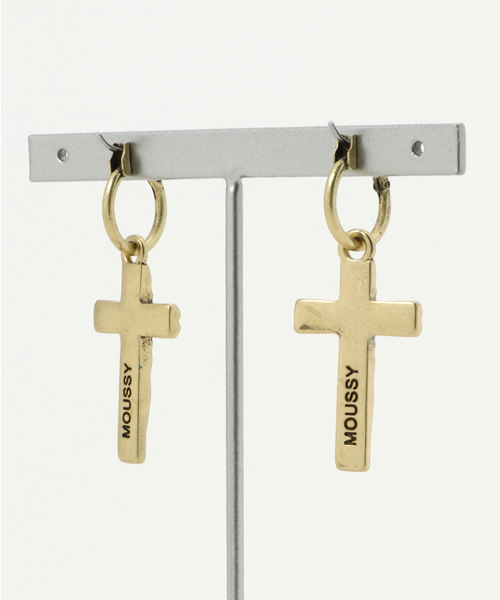 MOUSSY（マウジー）の「CROSS EARRINGS（ピアス（両耳用）・レディース・ゴールド/シルバー・FREE）」の4枚目の写真