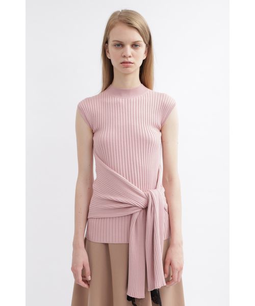 JILL STUART(ジルスチュアート)の「ドレーピーリブニット(ニット/セーター・レディース・ベージュ/ネイビー/ピンク・MEDIUM)」の3枚目の写真