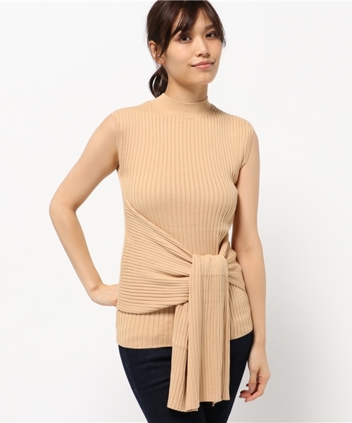JILL STUART(ジルスチュアート)の「ドレーピーリブニット(ニット/セーター・レディース・ベージュ/ネイビー/ピンク・MEDIUM)」の16枚目の写真