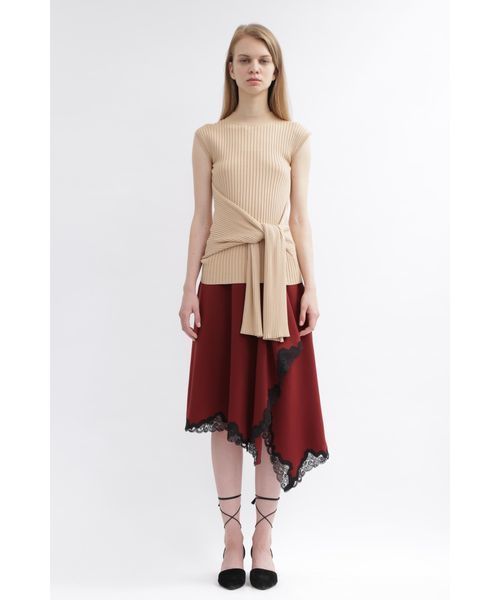 JILL STUART(ジルスチュアート)の「ドレーピーリブニット(ニット/セーター・レディース・ベージュ/ネイビー/ピンク・MEDIUM)」の15枚目の写真