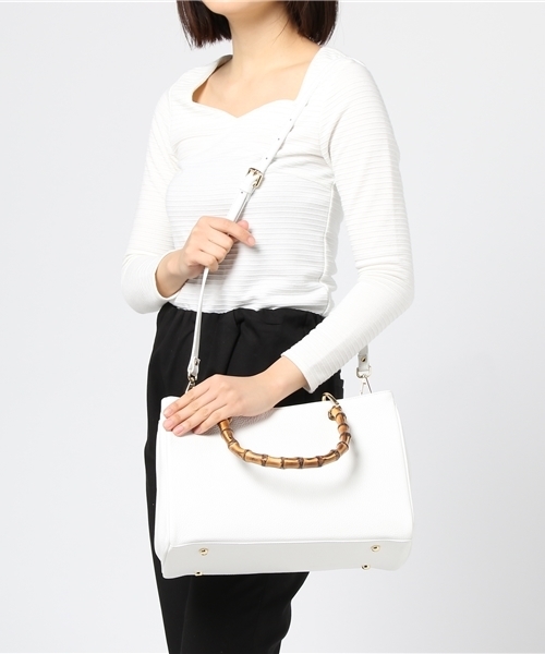 SHIPS（シップス）の「CAROL J.:バンブーハンドルトート（トートバッグ  