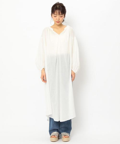 Another Edition（アナザーエディション）の「ボイルビッグワンピース（ワンピース・レディース・オフホワイト/ケリー/ピンク/ブラック/ブラウン/パープル・フリー）」の14枚目の写真